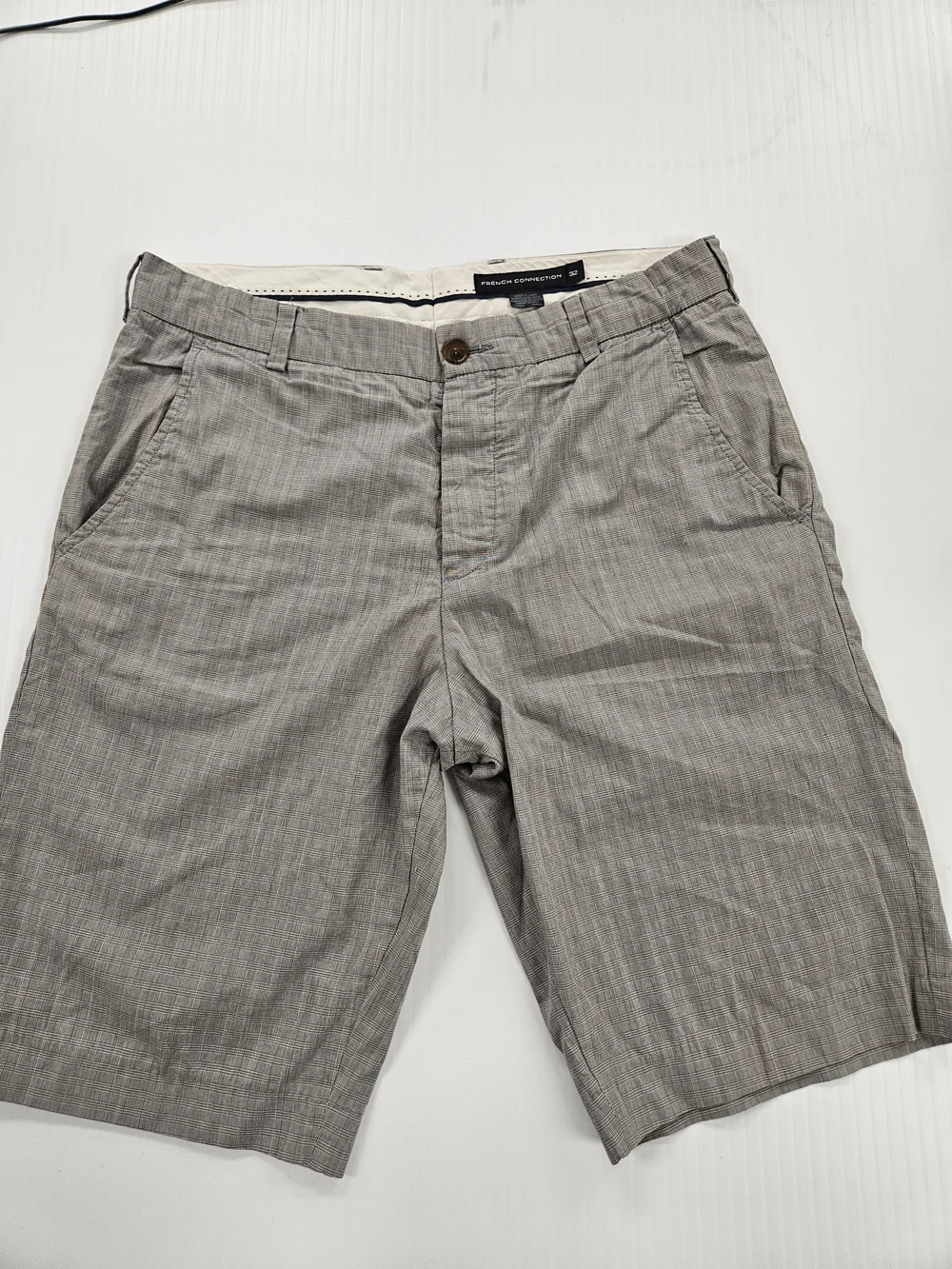 French Connection Gray Pinstripe Men’s Shorts